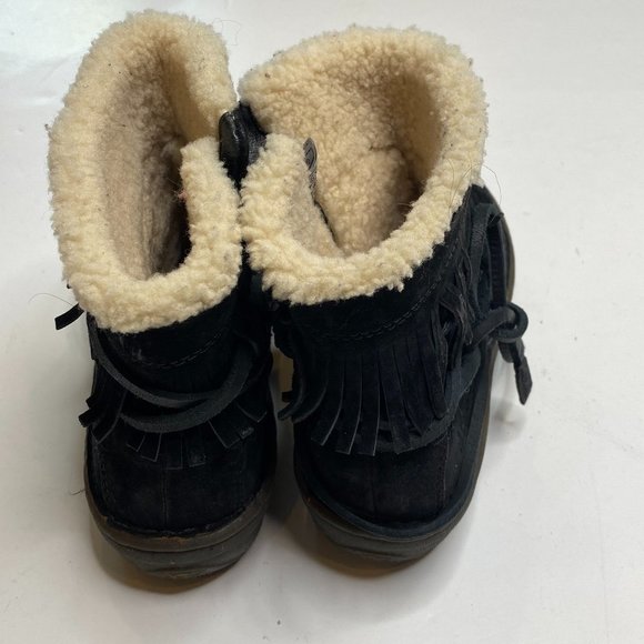 UGG Gaviota Black Suede Boots, women's size 8, multi wrap/fringe. - Picture 5 of 9